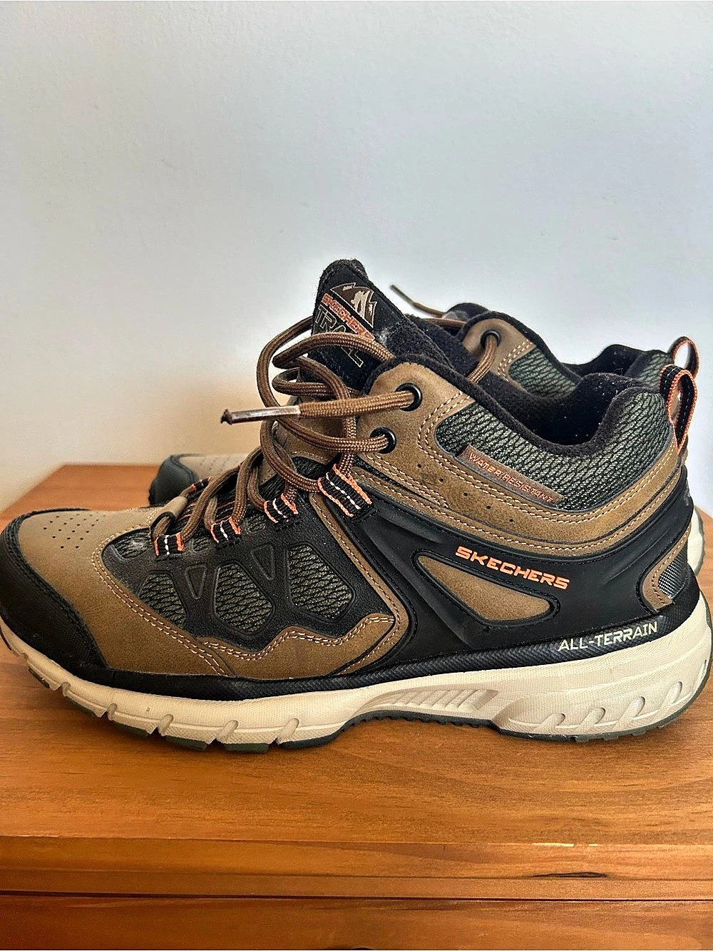 Skechers Geo Trek All-terrain , water resistant, Mid Shoes Brown & Black US 9